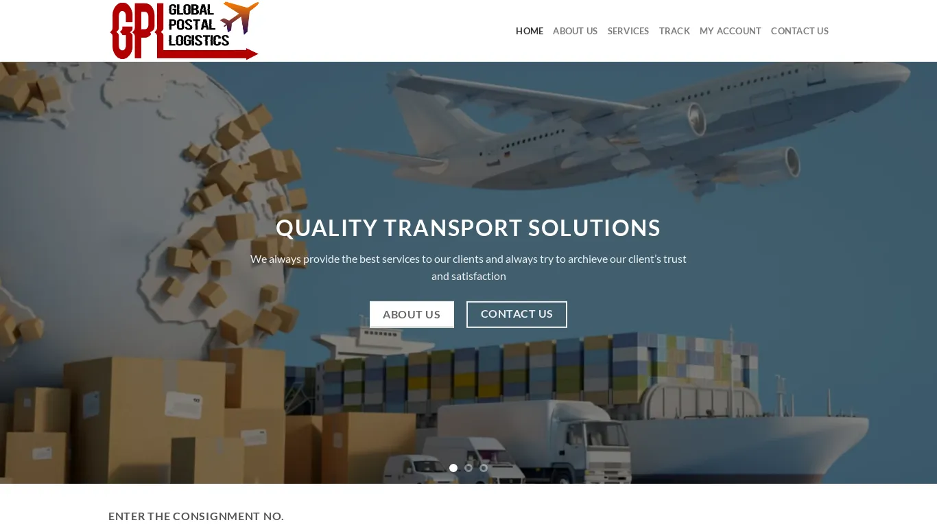 is Global Postal Logisticss – Quality Transport Solutions legit? screenshot