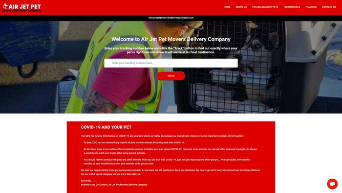 Airjetpetmoversdeliverycompany.com Shipping Scam Review|