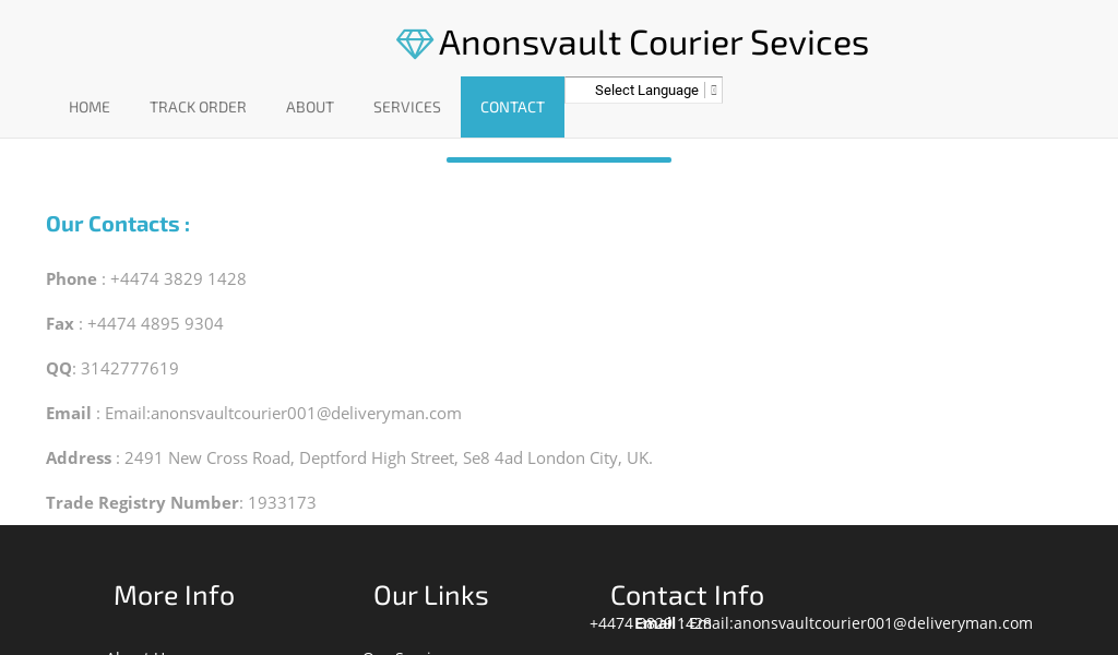 Anonsvaultcouriersevices.com Shipping Scam Review