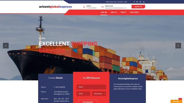 Arizentglobalexpress.com Shipping Scam Review