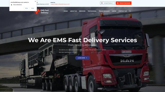 Emsfastdeliverys.com Shipping Scam Review