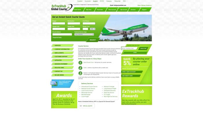 Extrackhubcouriers.com Shipping Scam Review