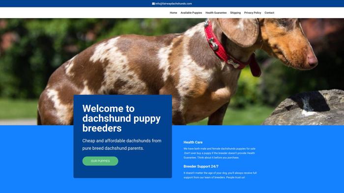 Fairwaydachshunds.com Shipping Scam Review