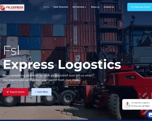 Screenshot of Scam Courier Fslexpresslogostic.com
