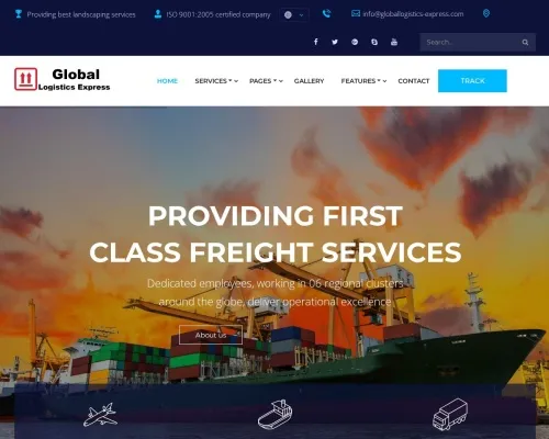 Screenshot of Scam Courier Globallogistics-express.com
