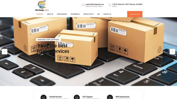 Heritageusps.org Shipping Scam Review