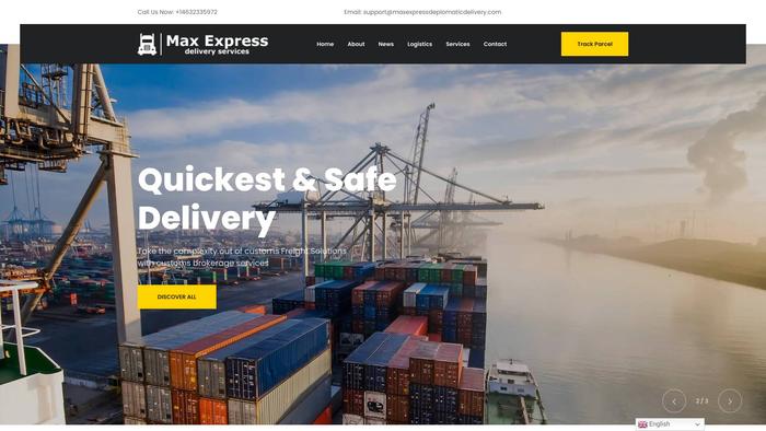 Maxexpressdeplomaticdelivery.com Shipping Scam Review|