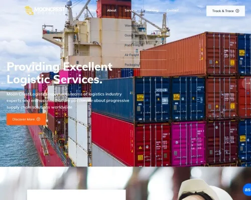 Screenshot of Scam Courier Mooncrestlogistic.com