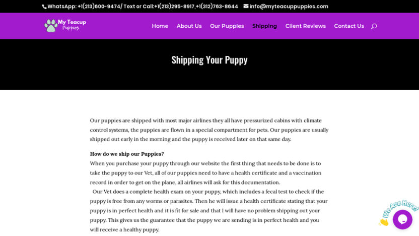 Myteacuppuppies.com Shipping Scam Review|