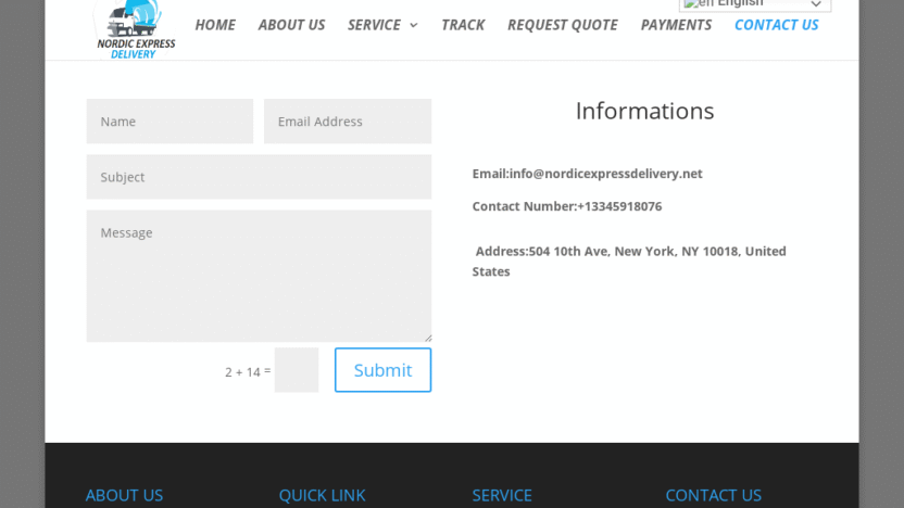 Nordicexpressdelivery.net Shipping Scam Review