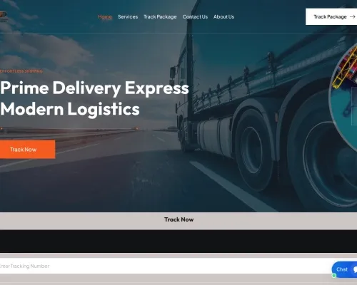 Screenshot of Scam Courier Primedeliveryexpress.com