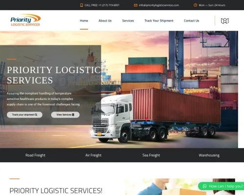 Screenshot of Scam Courier Prioritylogisticservices.com