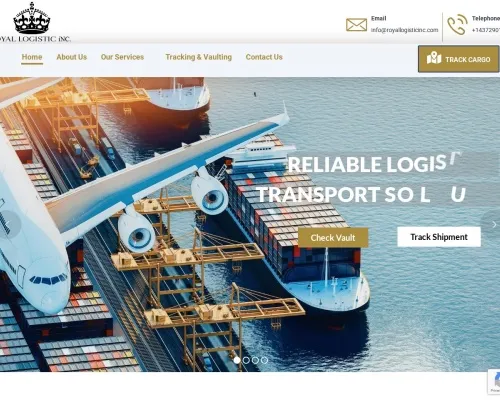 Screenshot of Scam Courier Royallogisticinc.com