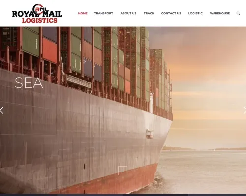 Screenshot of Scam Courier Royalmail-logistics.com