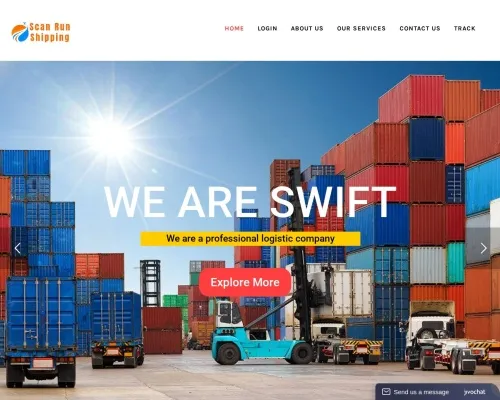 Screenshot of Scam Courier Scanrunshipping.com