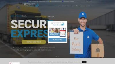 Skynetglobalcourier.pro Shipping Scam Review|
