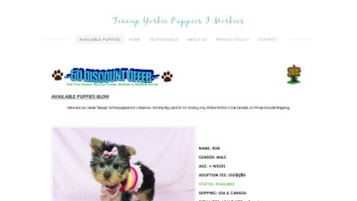Teacuptoyyorkiepuppies.com Shipping Scam Review|