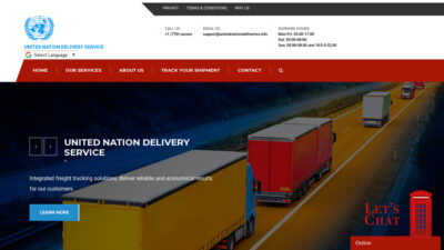 Unitednationsdeliveries.info Shipping Scam Review|