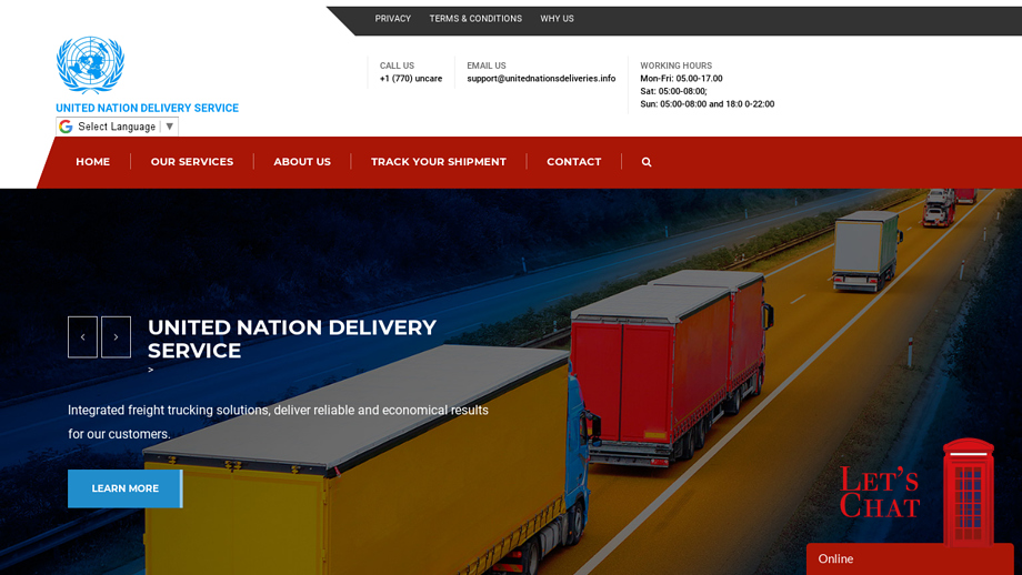 Unitednationsdeliveries.info Shipping Scam Review|
