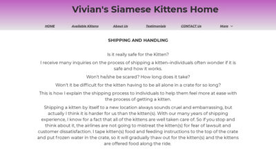 Viviansiamesekittens.com Shipping Scam Review|