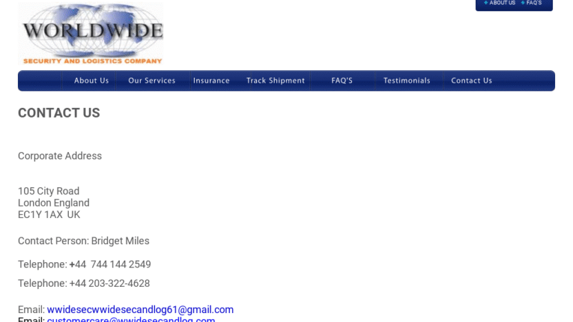 Wwsecandlogistics.com Shipping Scam Review