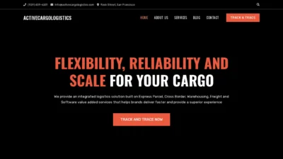 A screenshot of Activecargologistics.com