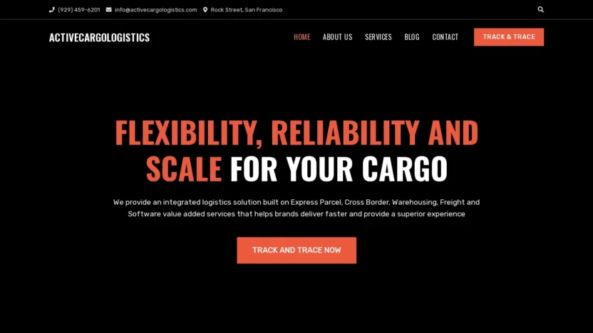 A screenshot of Activecargologistics.com