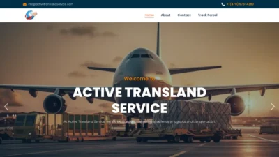 A screenshot of Activetranslandservice.com