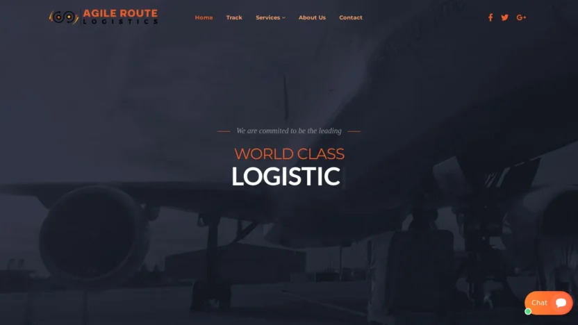 A screenshot of Agileroutelogistics.com