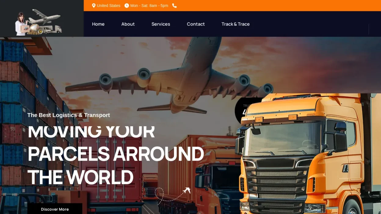A screenshot of Airlanddeliverycompany.com
