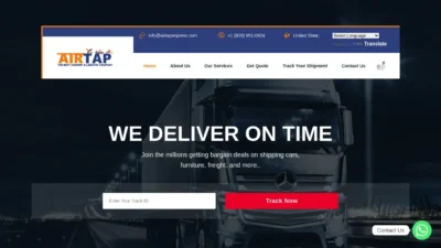 A screenshot of Airtapexpress.com