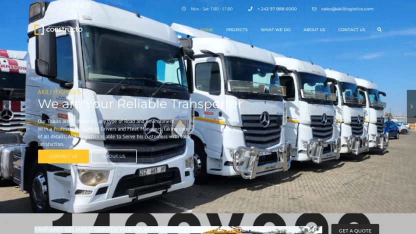 A screenshot of Akililogistics.com