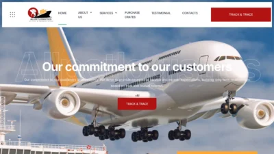 A screenshot of Allpetlogistics.com