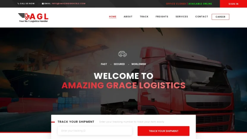 A screenshot of Amazinggracels.com
