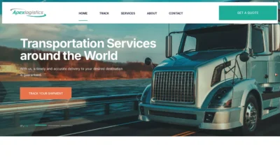 A screenshot of Apexmaritimelogistics.com
