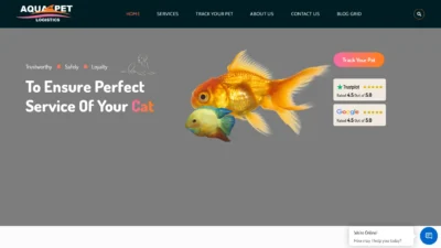 A screenshot of Aquapetlogistics.com