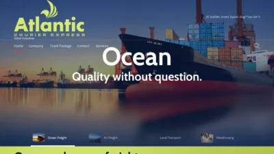 A screenshot of Atlanticcouriersexpress.com