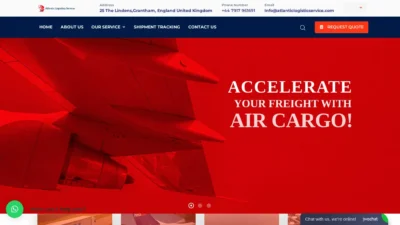 A screenshot of Atlanticlogisticsservice.com