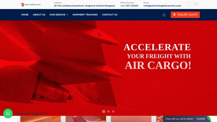 A screenshot of Atlanticlogisticsservice.com