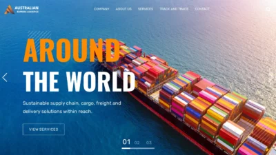 A screenshot of Australianexpresslogistics.com