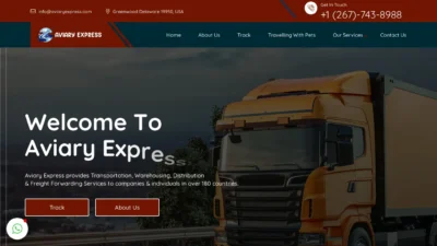 A screenshot of Aviaryexpress.com