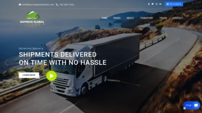 A screenshot of Bayrockglobalexpress.com