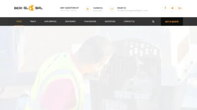 A screenshot of Berinsogloballogistic.com