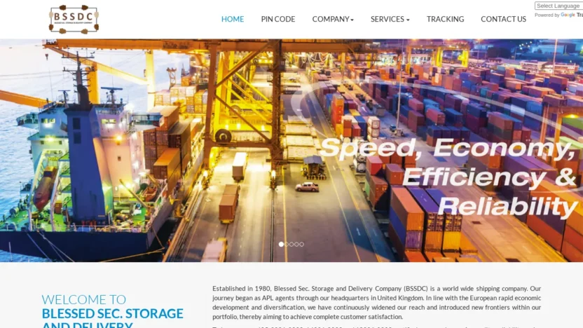 A screenshot of Blessedsecservices.com