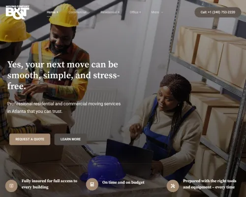 Screenshot of Scam Courier Bntmovingcompany.com