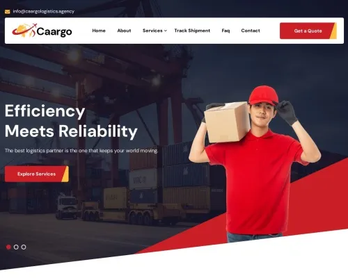 Screenshot of Scam Courier Caargologistics.agency