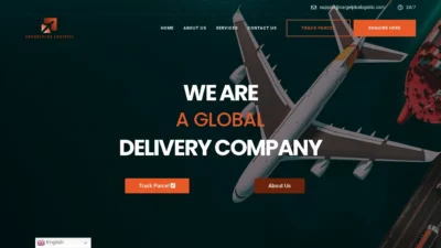 A screenshot of Cargelpluslogistic.com