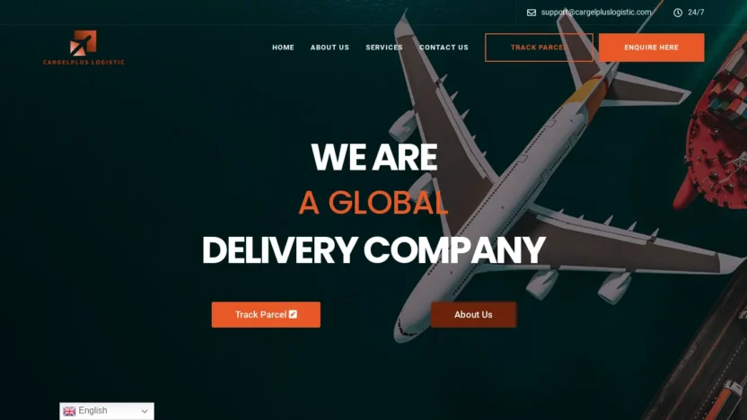 A screenshot of Cargelpluslogistic.com