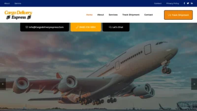 A screenshot of Cargodeliveryexpress.com