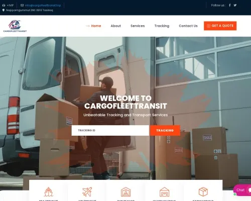 Screenshot of Scam Courier Cargofleettransit.top